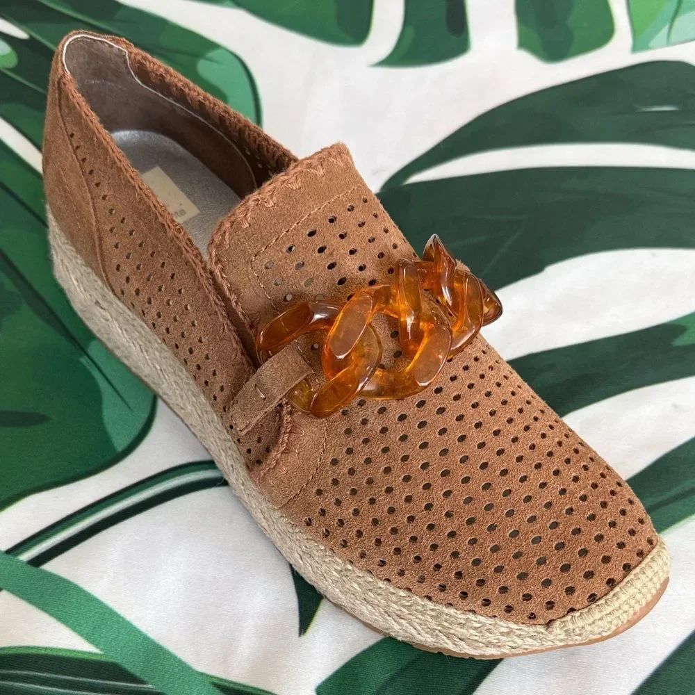 * Dolce Vita Brown Espadrilles with Amber Accent
